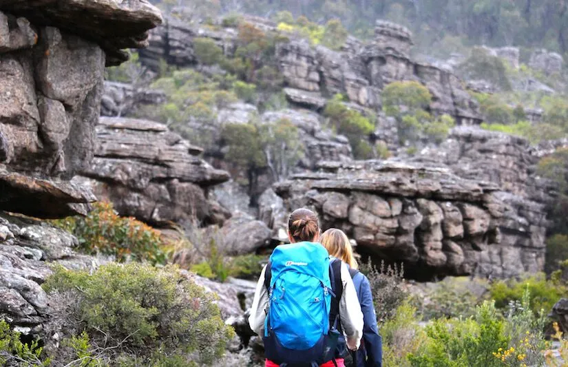 Group walking in the Grampians