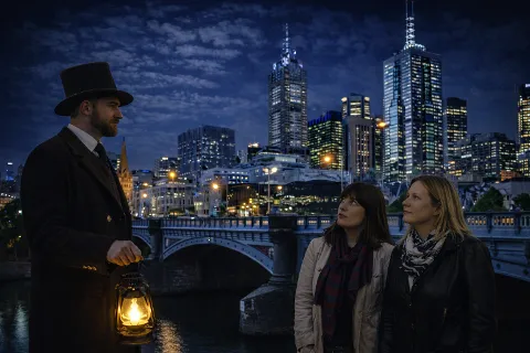 Princes Bridge on the night walk