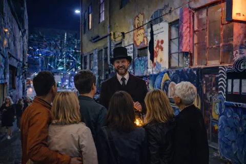 Spirited storytelling on the ghost tour