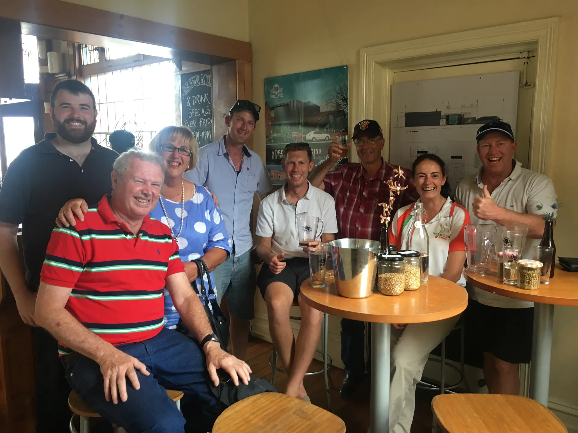 Tour group at the winery