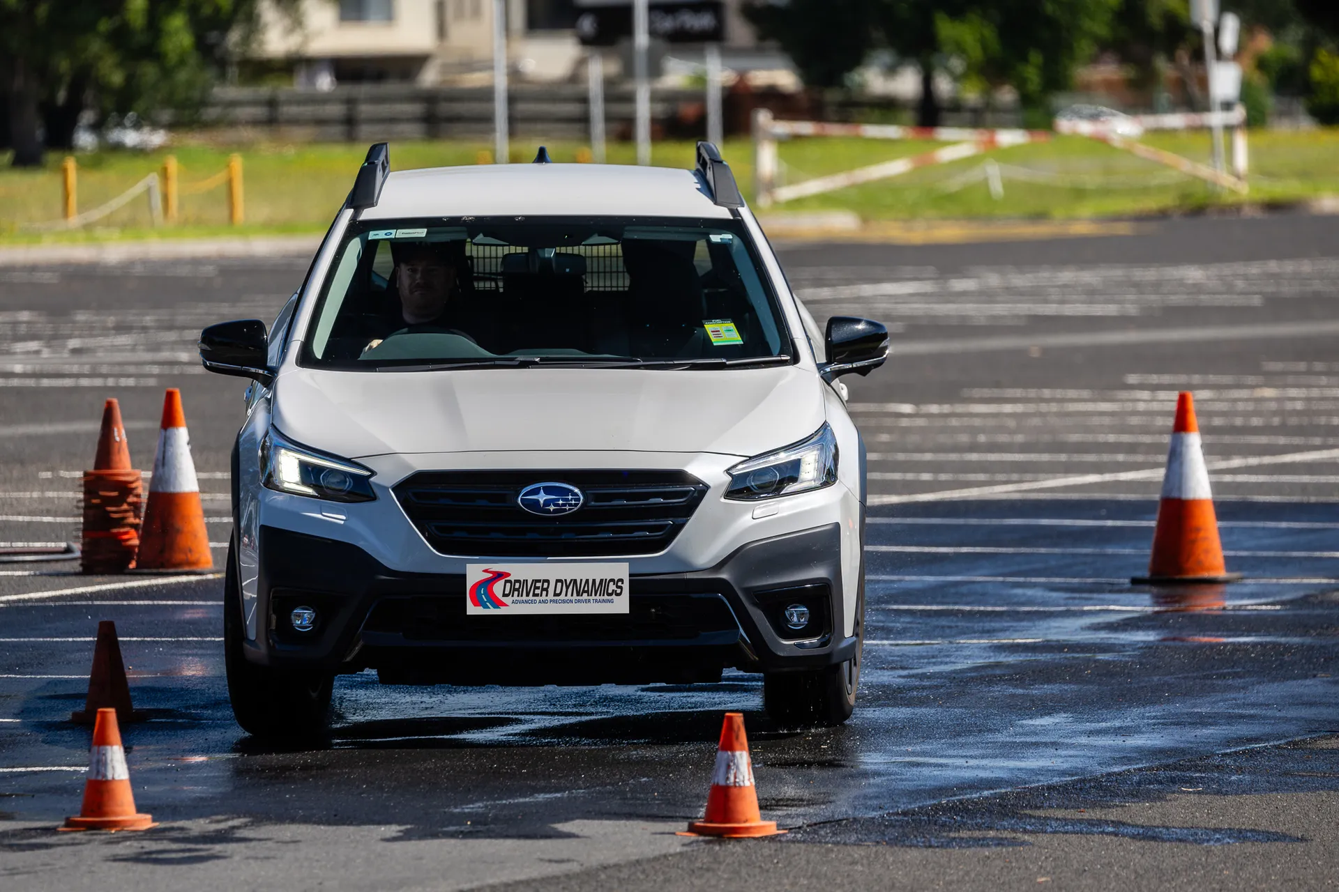 Defensive driving practice at Sandown