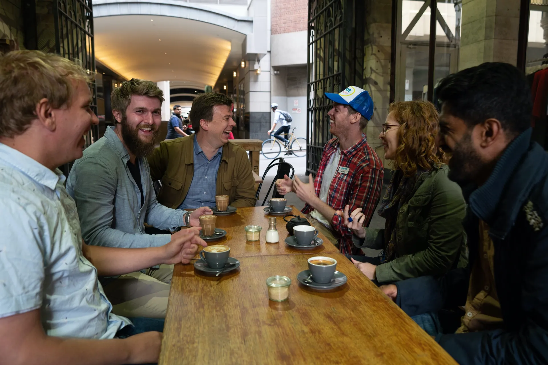 Tour group in the Melbourne CBD