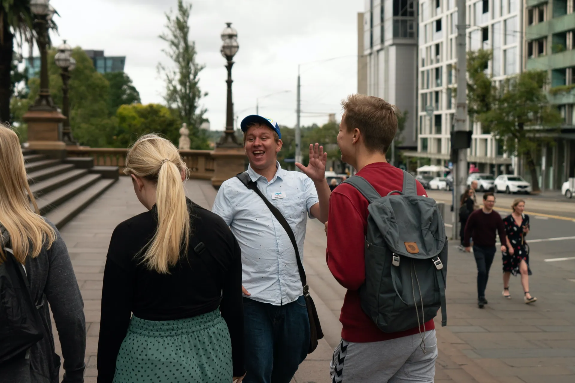 City landmarks on the walking tour