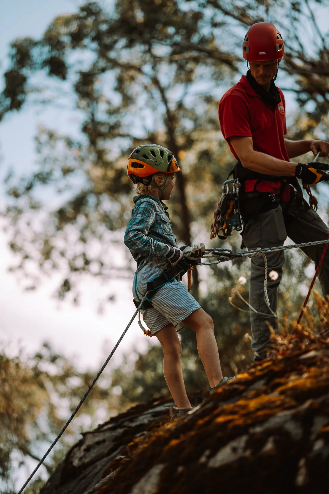 Guest abseiling at Mount Buffalo
