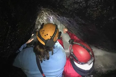 Caving group inside Mount Buffalo
