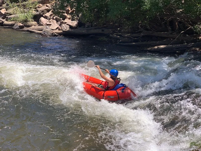 Running the rapids at Myrtleford