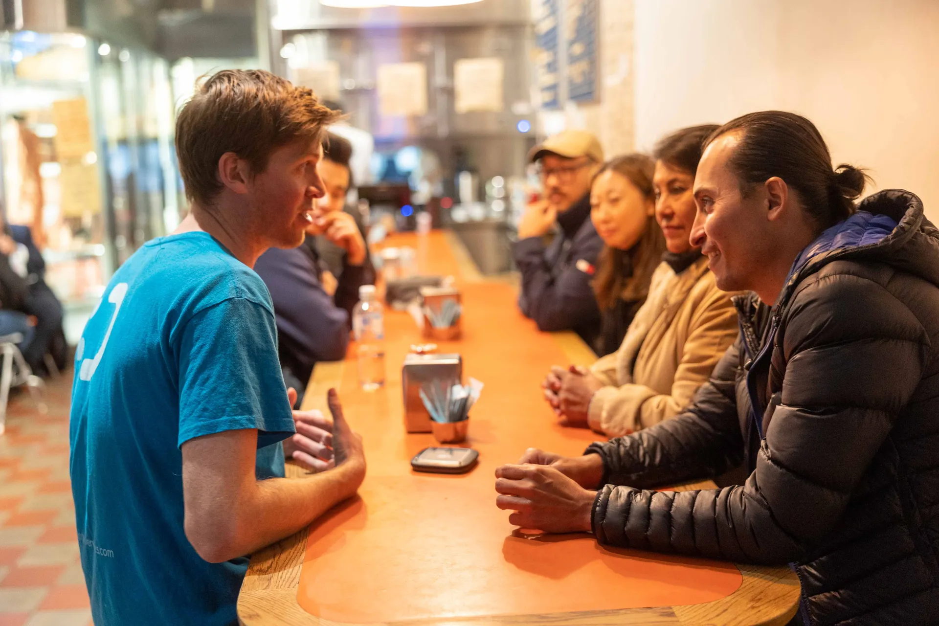 Guests at a night food stop in Melbourne
