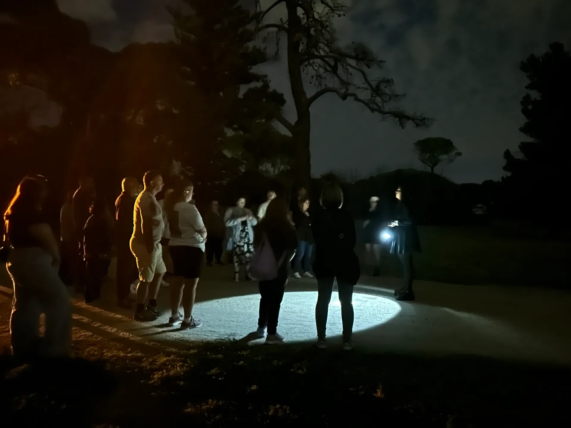 Ghost tour group at Point Cook Homestead