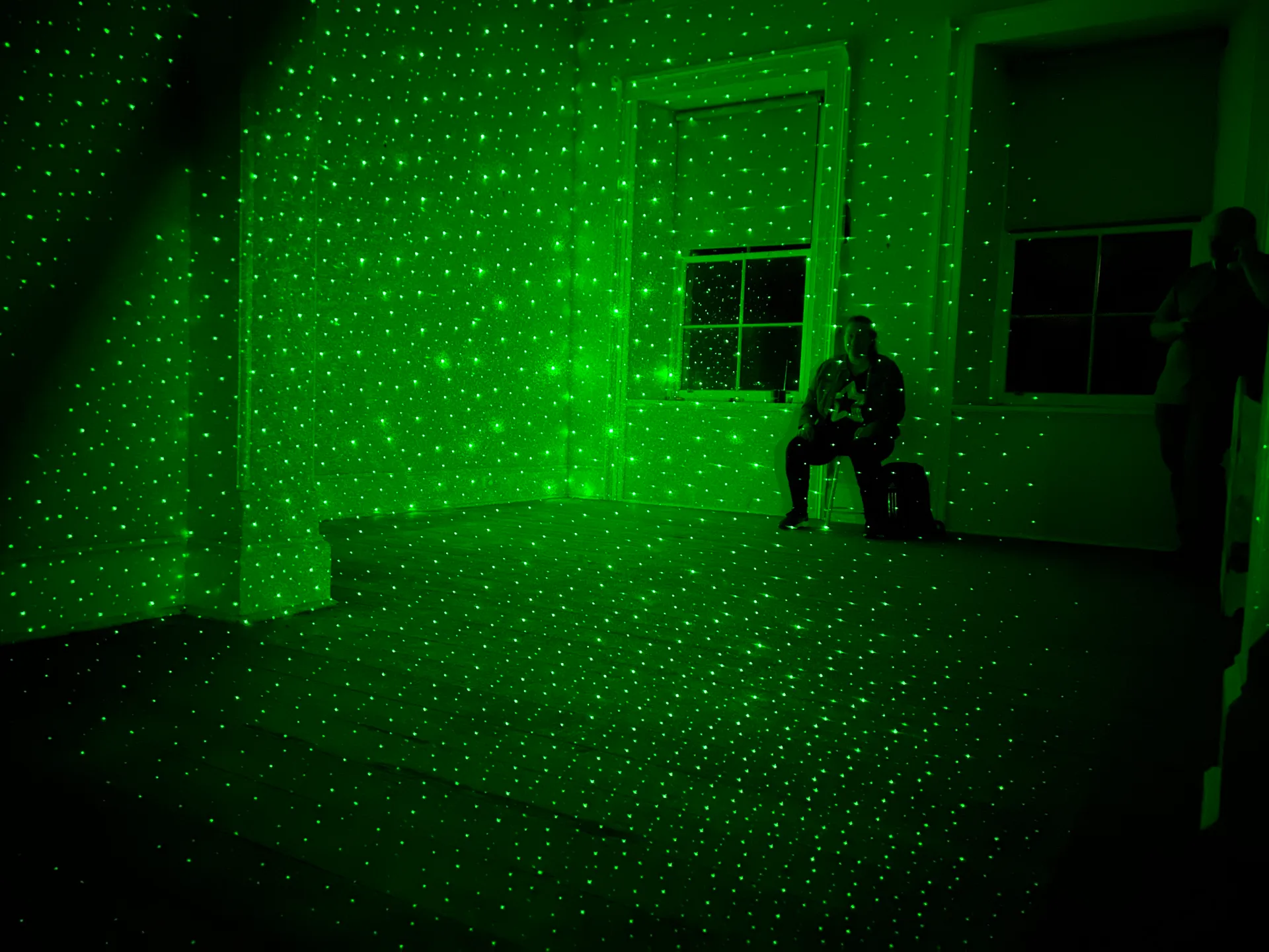 Laser grid ghost hunt equipment