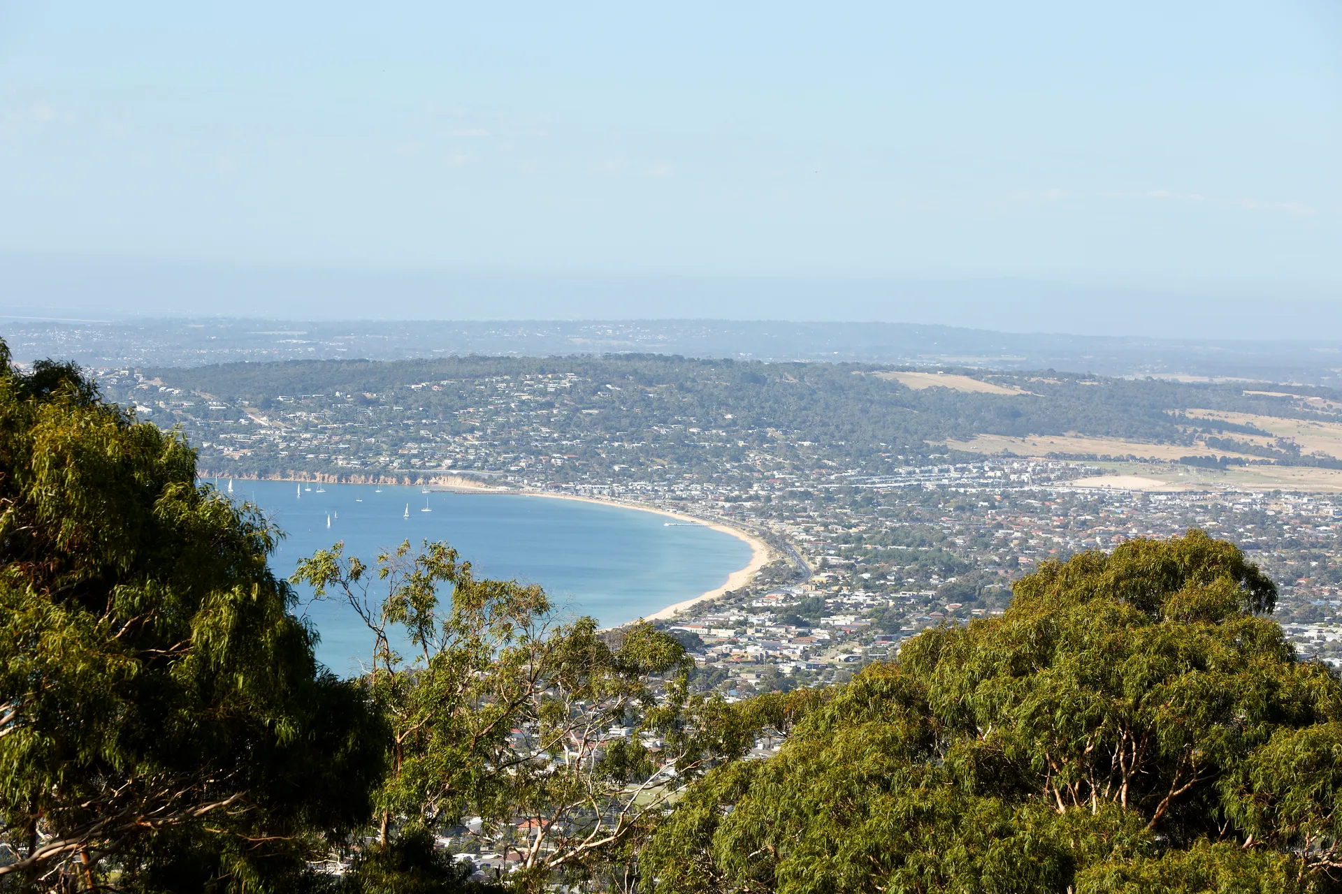 Coastal scenery around the bay