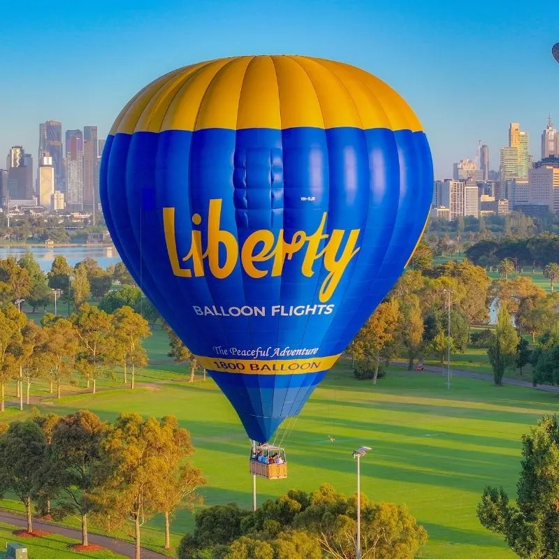 Melbourne skyline from the balloon