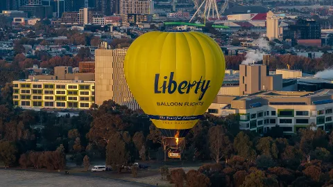 Melbourne suburbs from the balloon