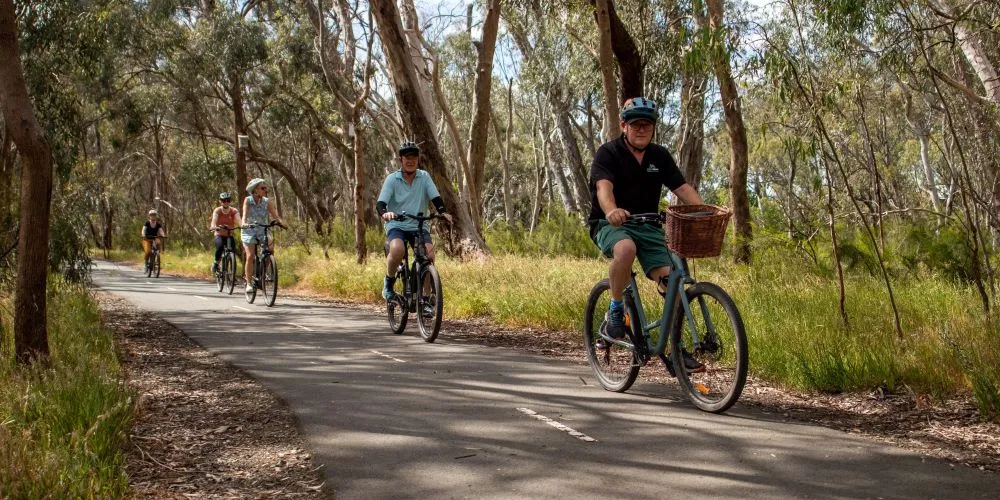 Campaspe River ride on the e-bike