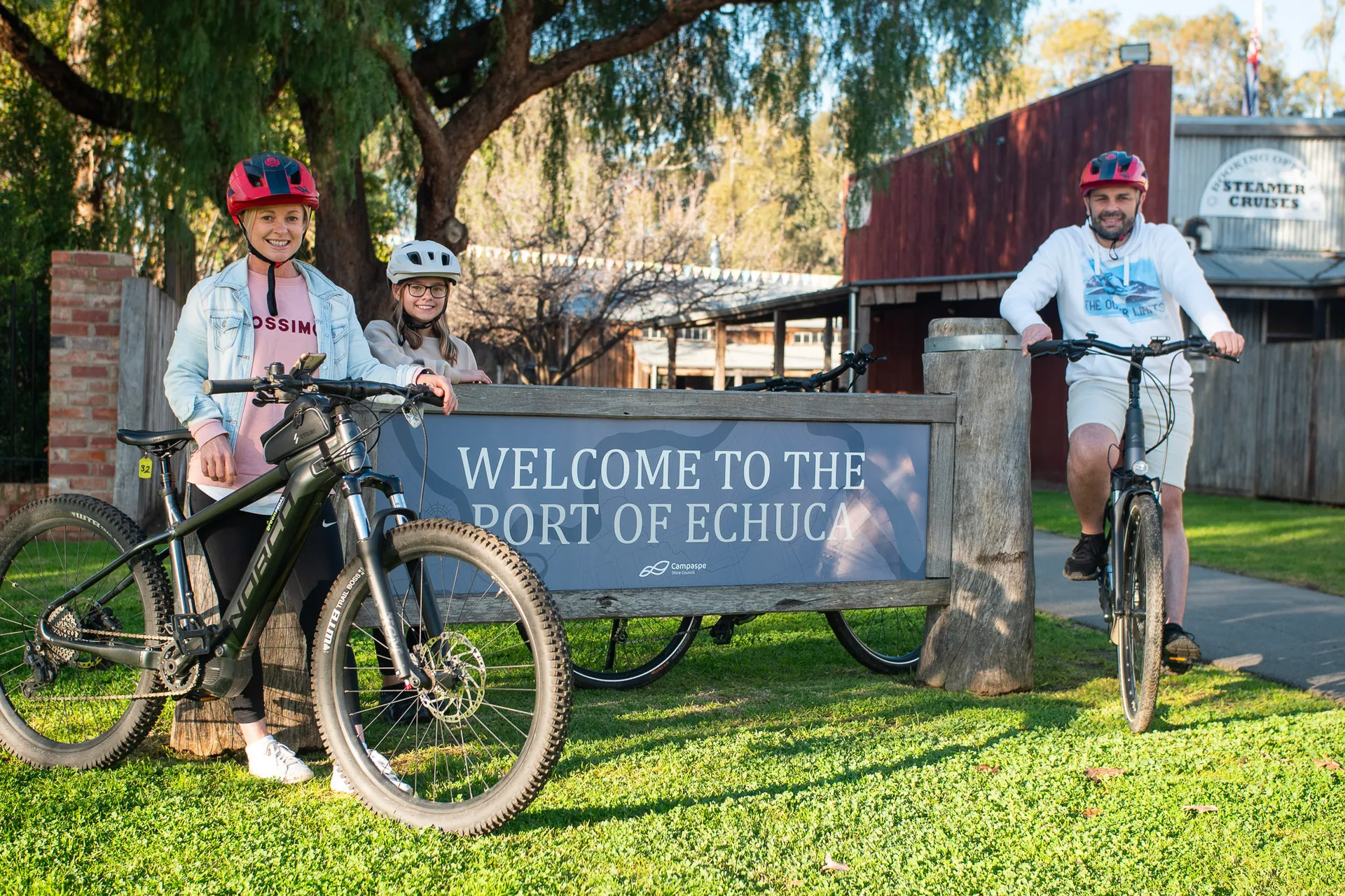 Riverside riding on the scenic e-bike tour