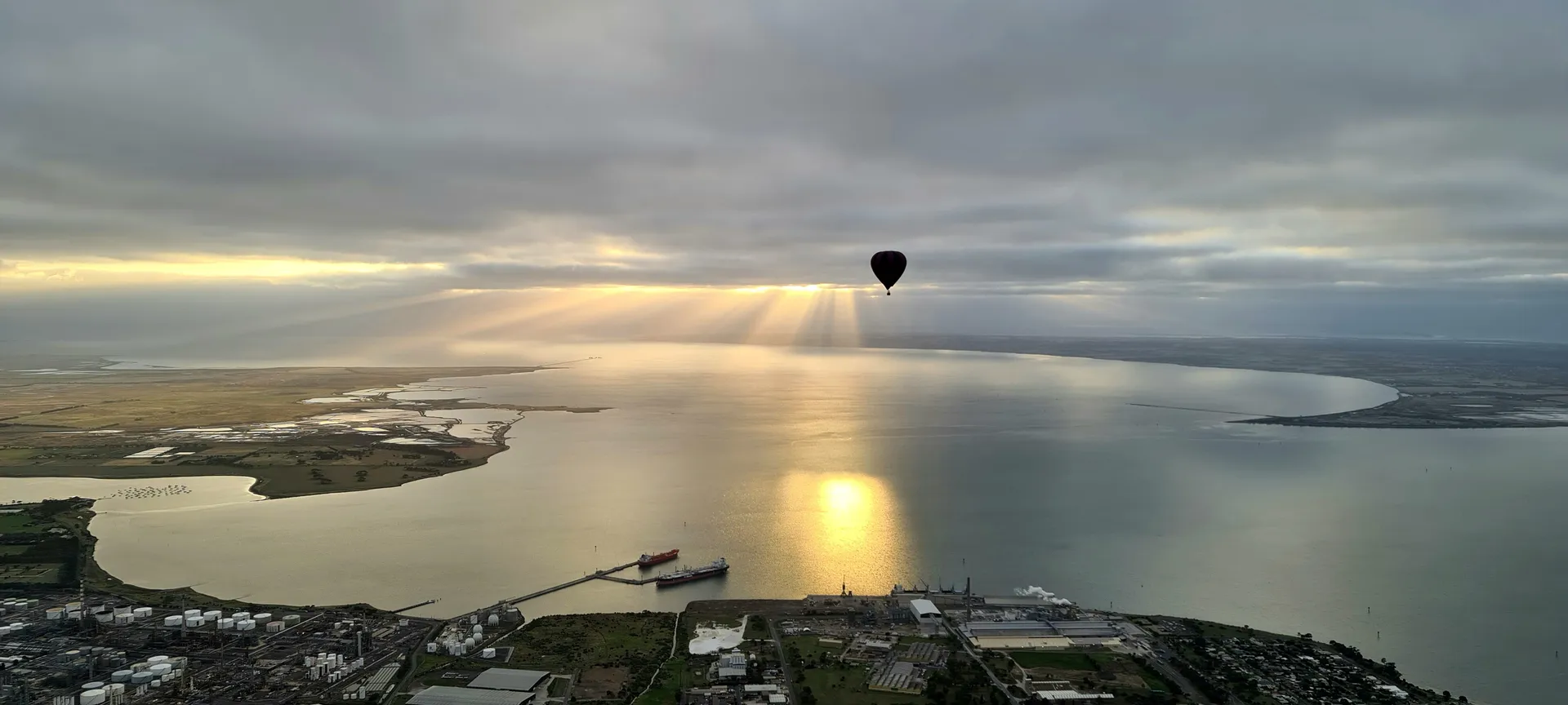 Geelong waterfront from the air