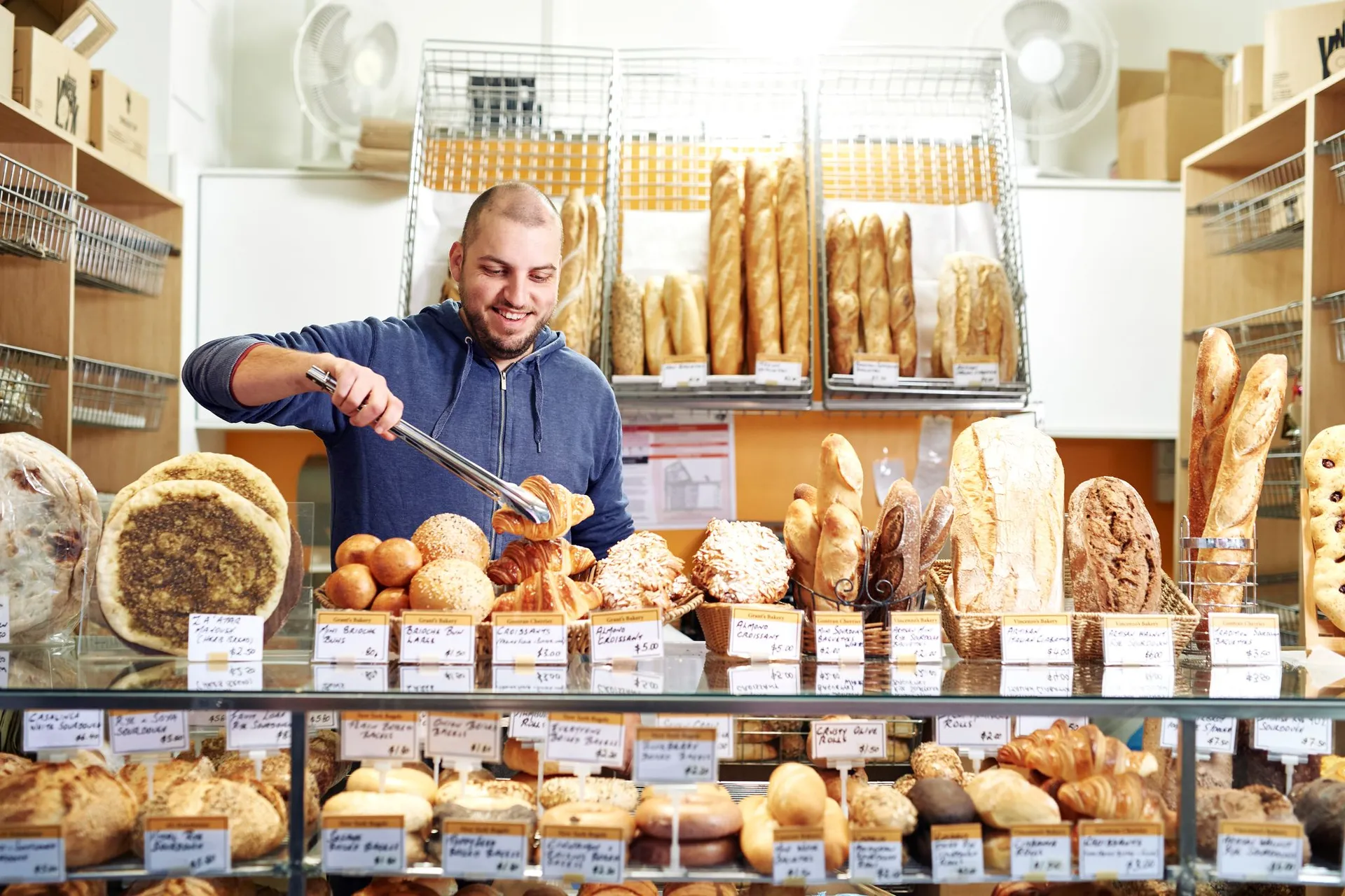Bread shop stop at Queen Victoria Market