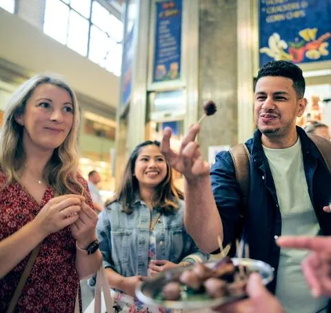 Tastings from the chicken pantry at the market