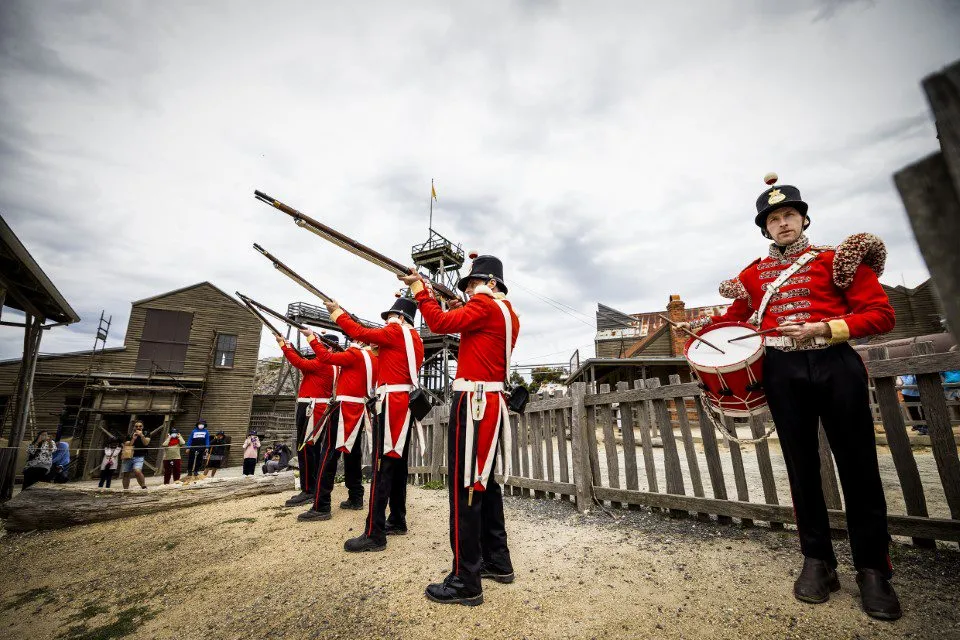 Red coats at Sovereign Hill