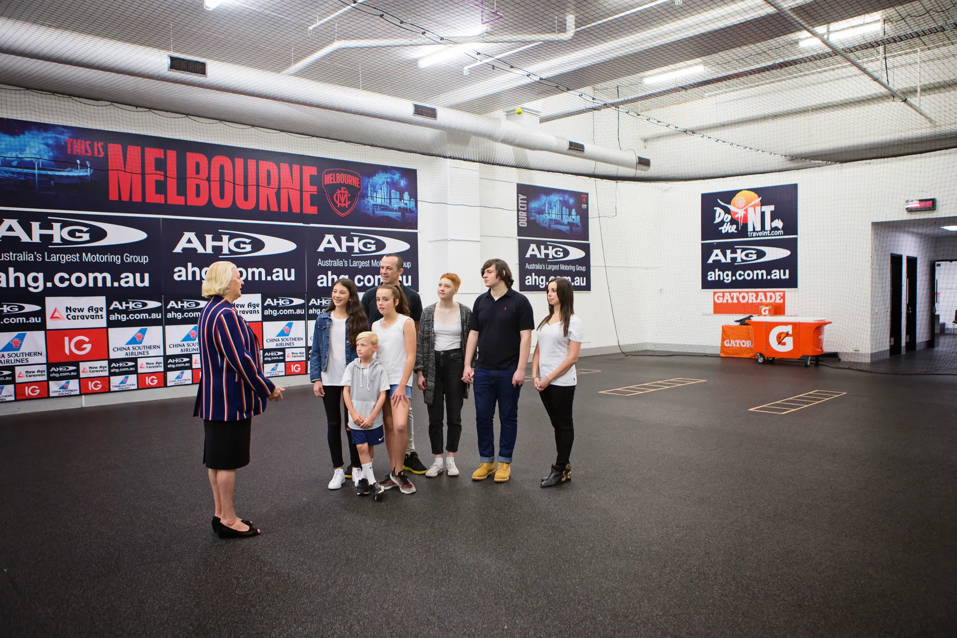 MCG tour guests on the oval