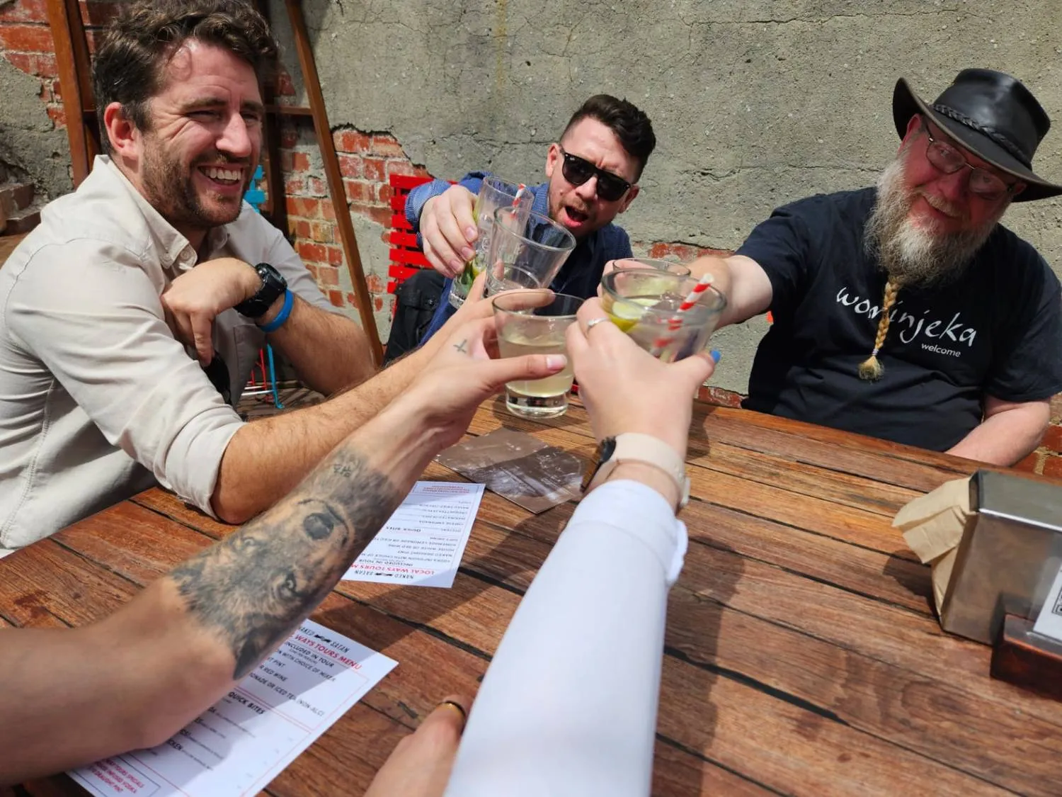 Cheers at the end of the food trail