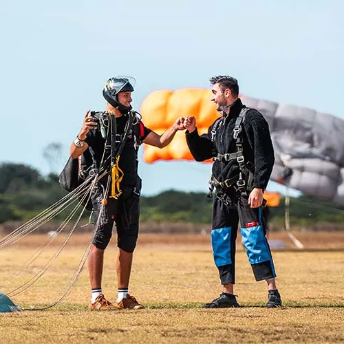 Parachute ride down to Torquay