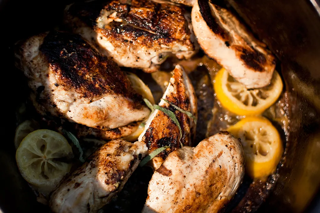 Lemon and sage chicken dinner
