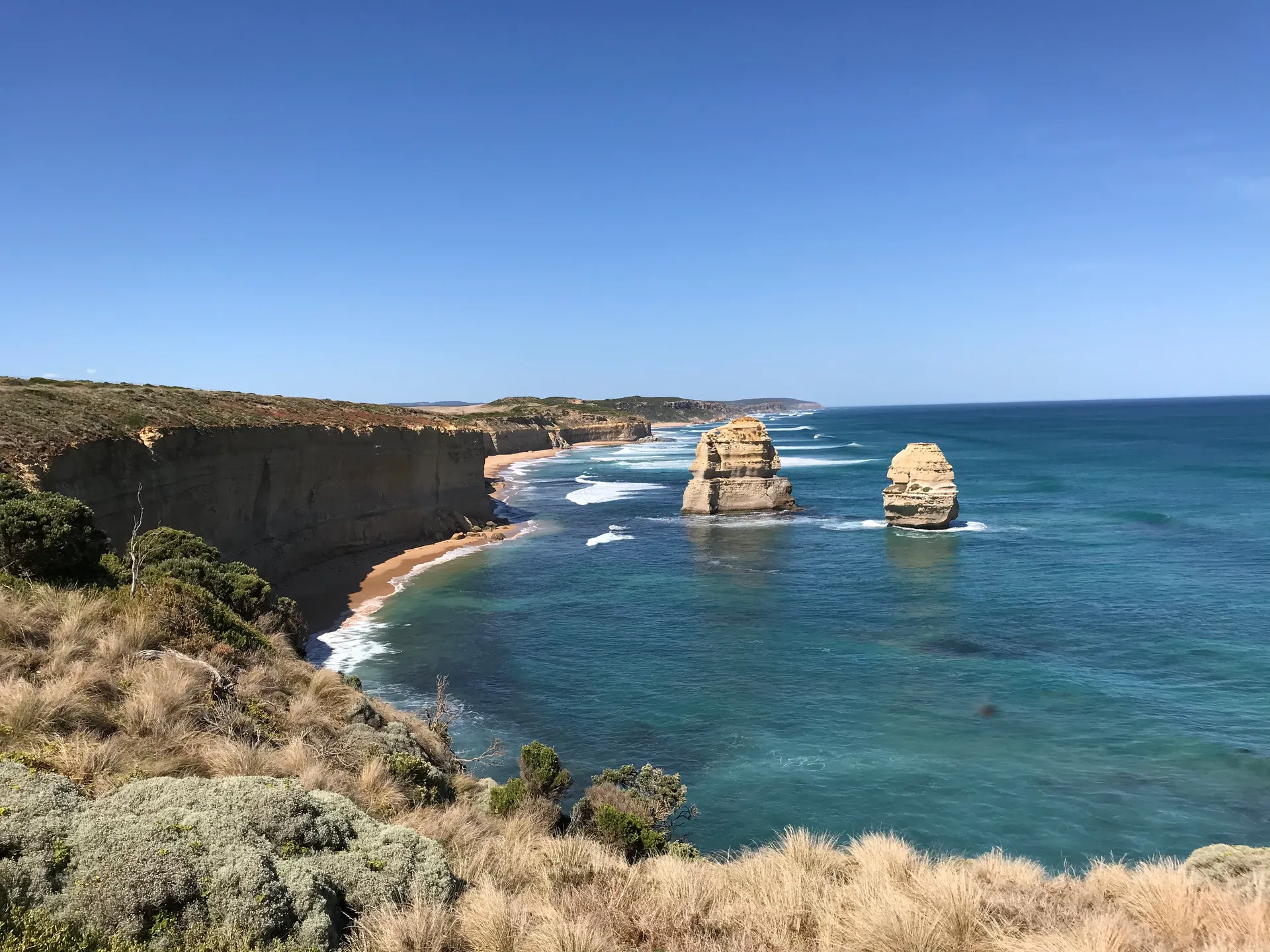 View along the Great Ocean Road