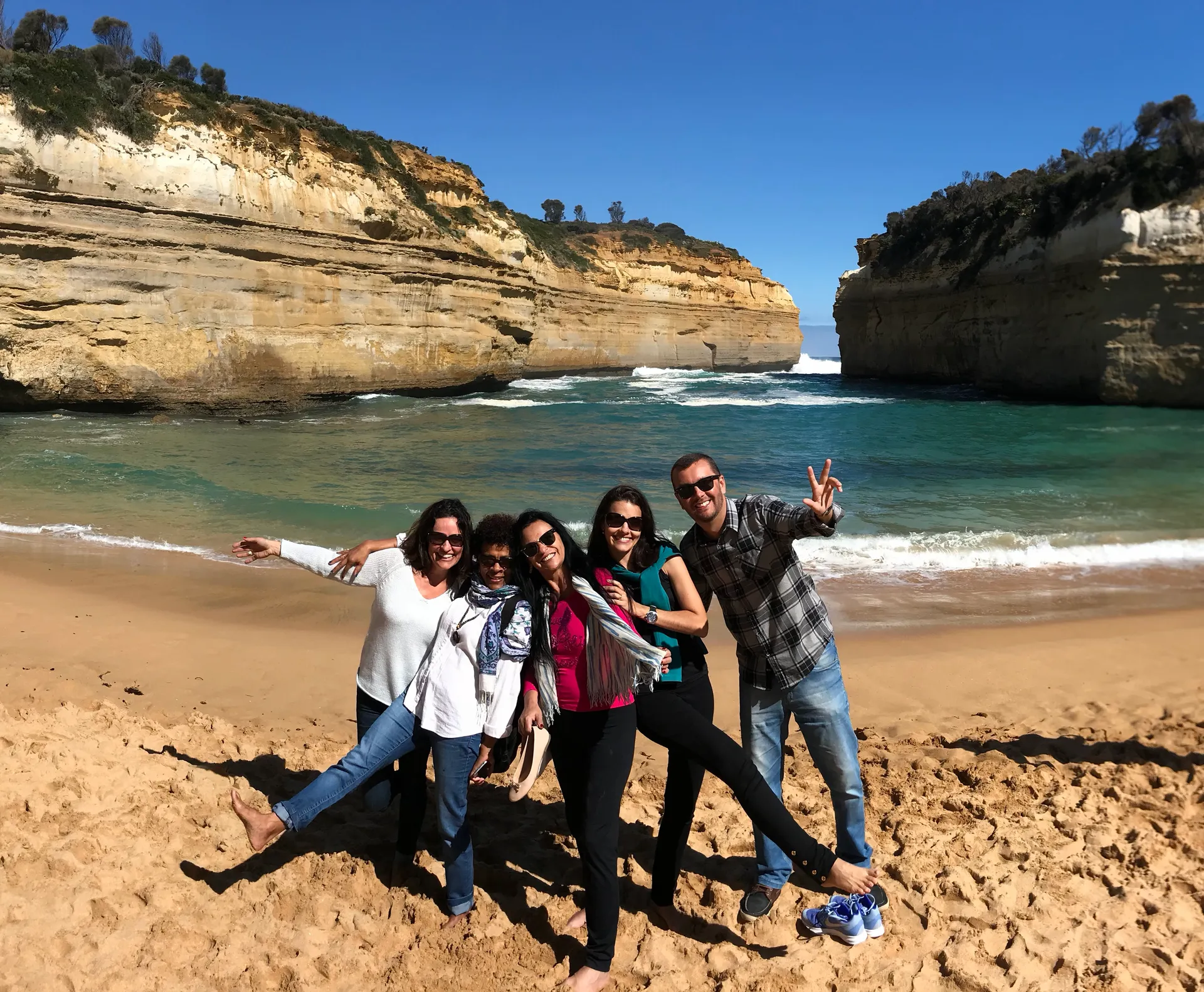 Beach view on the Great Ocean Road tour