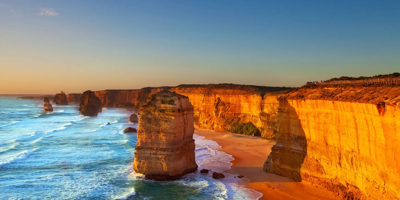 Coastline along the Great Ocean Road in Victoria