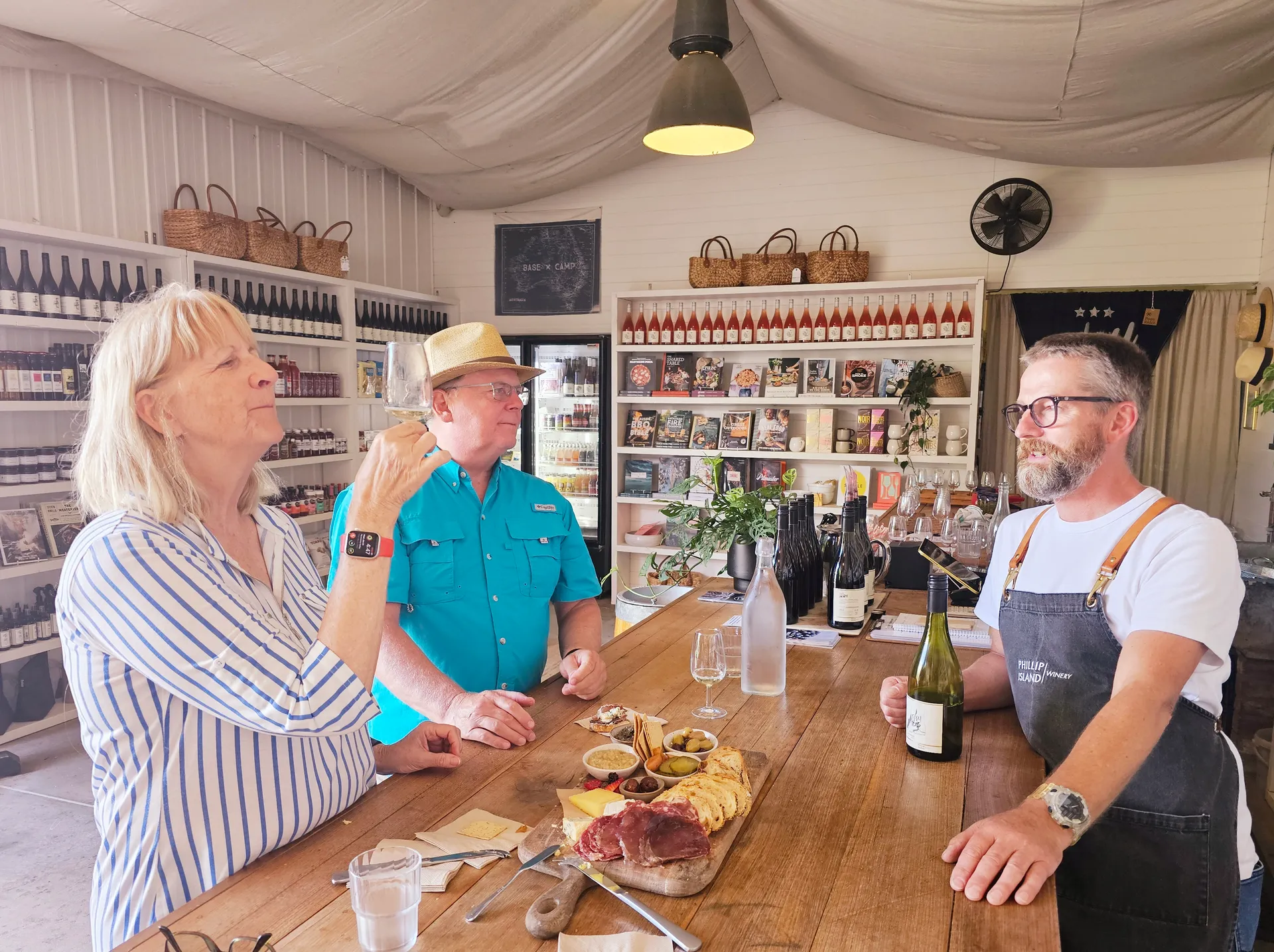 Wine tasting at the Phillip Island winery stop