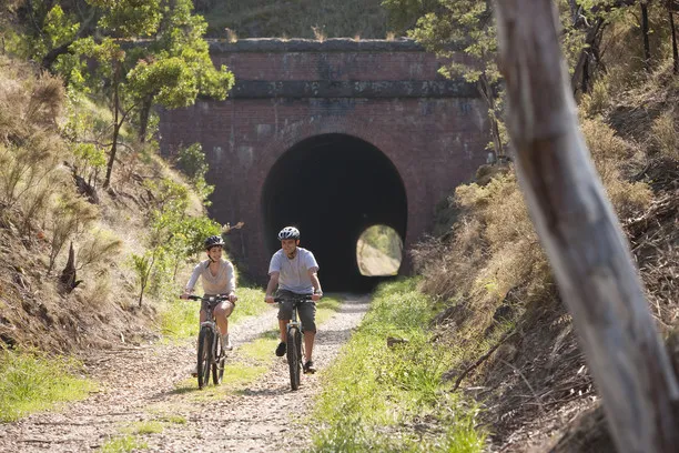Rail trail riding scenery