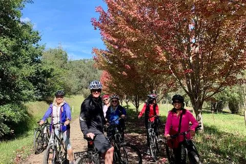 Group on the Yarra Valley bike tour
